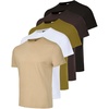 image:image5 Pack Mens T Shirts Crew Neck Short Sleeve Cotton Casual Workout Gym TeesSet 7