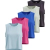 image:image5 Pack Womens Dry Fit Crop Tank Tops Sleeveless Athletic Workout Gym YogaSet 10