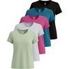 image:image5 Pack Womens Dry Fit Workout Tops Crew Neck T Shirts Athletic Gym TeesSet 13