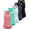 image:image5 Pack Womens Tank Tops Open Back Workout Shirts Athletic Gym Running YogaSet 6