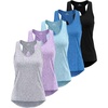 image:image5 Pack Womens Tank Tops Open Back Workout Shirts Athletic Gym Running YogaSet 7