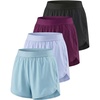 image:imageReal Essentials 4 Pack Womens 3 DryFit Dolphin Running Shorts with PocketsAthletic Gym Workout Basketball Sports ShortsSet 5