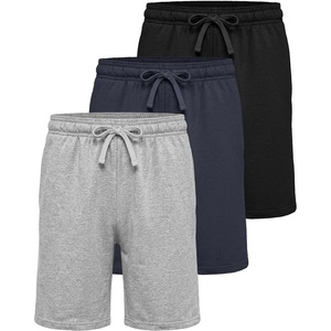 image:image3 Pack Boys Fleece Shorts Athletic Gym Kids Teens Pajama Sleep PocketsSolid Black  Solid Inkwell  Grey Heather