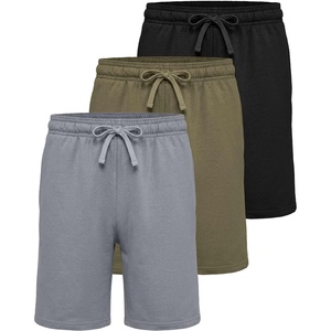 image:image3 Pack Boys Fleece Shorts Athletic Gym Kids Teens Pajama Sleep PocketsSolid Black  Solid Martini Olive  Solid Sleet