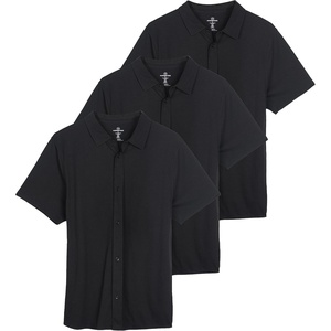 image:image3 Pack Mens Button Down Shirts Short Sleeve Jersey Casual Dress CollaredSet 1