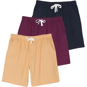 image:image3 Pack Mens Cotton Chino 7 Shorts Casual Lounge Elastic Waist DrawstringSet 5