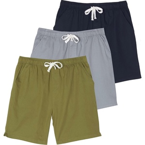 image:image3 Pack Mens Cotton Chino 7 Shorts Casual Lounge Elastic Waist DrawstringSet 7