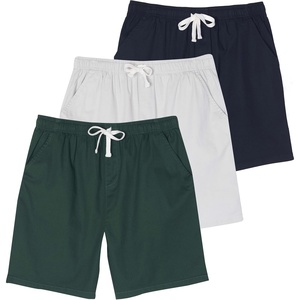 image:image3 Pack Mens Cotton Chino 7 Shorts Casual Lounge Elastic Waist DrawstringSet 8