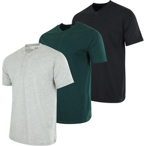 image:image3 Pack Mens Cotton Henley Shirts Short Sleeve Button Up Casual Work LoungeShort Sleeve  Set 7