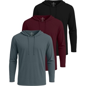 image:image3 Pack Mens Cotton Hoodies Long Sleeve Workout Casual Pullover SweatshirtSet 3