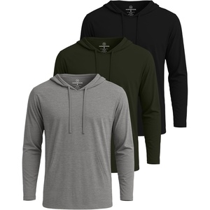 image:image3 Pack Mens Cotton Hoodies Long Sleeve Workout Casual Pullover SweatshirtSet 6