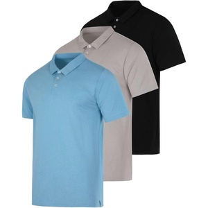 image:image3 Pack Mens Cotton Jersey Polo Shirts Short Sleeve Collared Golf AthleticSet B