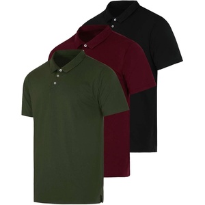 image:image3 Pack Mens Cotton Jersey Polo Shirts Short Sleeve Collared Golf AthleticSet D