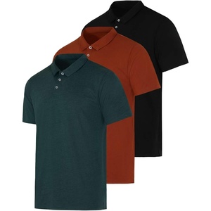 image:image3 Pack Mens Cotton Jersey Polo Shirts Short Sleeve Collared Golf AthleticSet F
