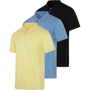 image:image3 Pack Mens Cotton Jersey Polo Shirts Short Sleeve Collared Golf AthleticSet K
