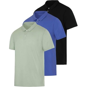 image:image3 Pack Mens Cotton Jersey Polo Shirts Short Sleeve Collared Golf AthleticSet L