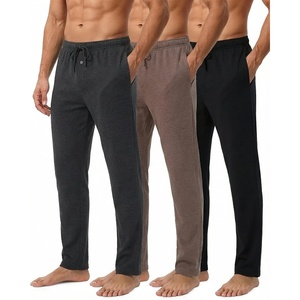image:image3 Pack Mens Cotton Pajama Pants Pockets Lounge PJ Bottoms Soft Sleep PjsCotton Set 2