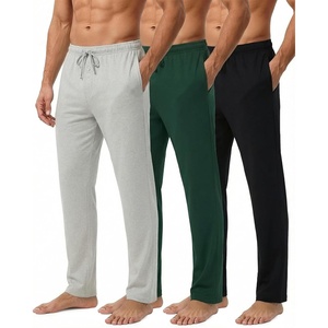 image:image3 Pack Mens Cotton Pajama Pants Pockets Lounge PJ Bottoms Soft Sleep PjsCotton Set 3