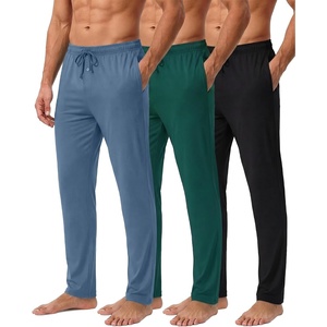 image:image3 Pack Mens Cotton Pajama Pants Pockets Lounge PJ Bottoms Soft Sleep PjsCotton Set 8