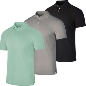 image:image3 Pack Mens Cotton Pique Polo Shirts Short Sleeve Collared Golf Work TopsSet B