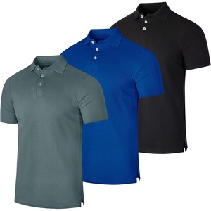 image:image3 Pack Mens Cotton Pique Polo Shirts Short Sleeve Collared Golf Work TopsSet I