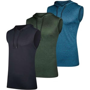 image:image3 Pack Mens Dry Fit Tank Top Hoodie Sleeveless Workout Gym Muscle ShirtsSet 2