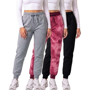 image:image3 Pack Womens Fleece Joggers Sweatpants Lounge Pants Sweats Casual PocketsSet 1