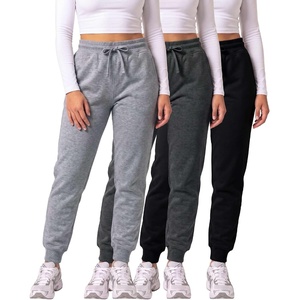 image:image3 Pack Womens Fleece Joggers Sweatpants Lounge Pants Sweats Casual PocketsSet 13
