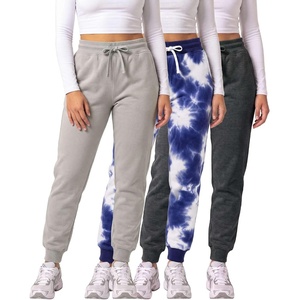 image:image3 Pack Womens Fleece Joggers Sweatpants Lounge Pants Sweats Casual PocketsSet 4