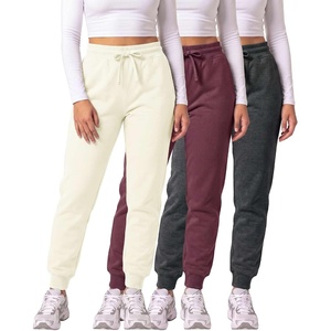 image:image3 Pack Womens Fleece Joggers Sweatpants Lounge Pants Sweats Casual PocketsSet 6