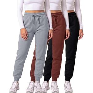 image:image3 Pack Womens Fleece Joggers Sweatpants Lounge Pants Sweats Casual PocketsSet 9
