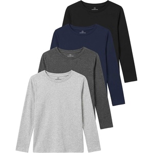 image:image4 Pack Girls Cotton Long Sleeve Shirts Crew Neck Tees Kids Teens TopsSet 2