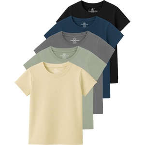 image:image4 Pack Girls Cotton Tshirts Short Sleeve Crew Neck Tees Kids Teens TopsSet 2