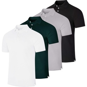 image:image4 Pack Mens Cotton Pique Polo Shirts Short Sleeve Collared Golf WorkSet 1