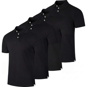 image:image4 Pack Mens Cotton Pique Polo Shirts Short Sleeve Collared Golf WorkSet 13