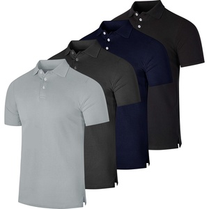 image:image4 Pack Mens Cotton Pique Polo Shirts Short Sleeve Collared Golf WorkSet 14