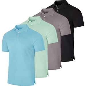 image:image4 Pack Mens Cotton Pique Polo Shirts Short Sleeve Collared Golf WorkSet 2