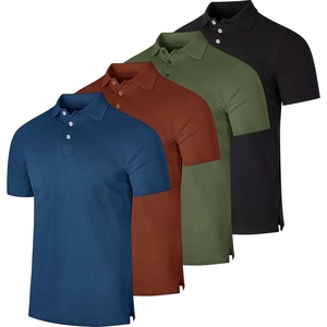 image:image4 Pack Mens Cotton Pique Polo Shirts Short Sleeve Collared Golf WorkSet 6