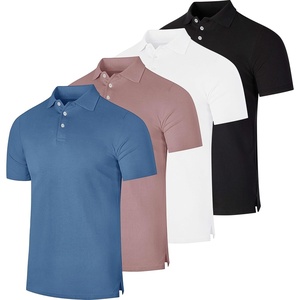 image:image4 Pack Mens Cotton Pique Polo Shirts Short Sleeve Collared Golf WorkSet 8