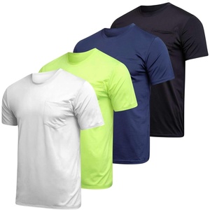 image:image4 Pack Mens Dry Fit Short Sleeve Pocket T Shirts Workout Gym Athletic TeesSet 5