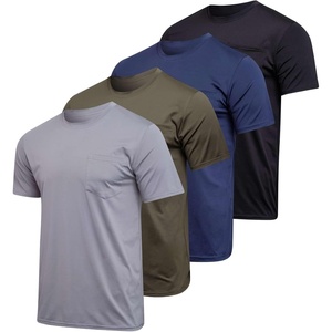 image:image4 Pack Mens Dry Fit Short Sleeve Pocket T Shirts Workout Gym Athletic TeesSet 6
