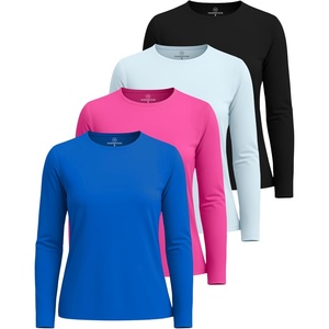 image:image4 Pack Womens Dry Fit Long Sleeve Sun Shirts UPF 50 Hiking Workout TopsSet 4