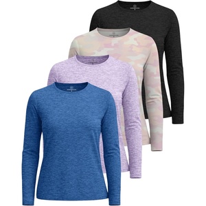 image:image4 Pack Womens Dry Fit Long Sleeve Sun Shirts UPF 50 Hiking Workout TopsSet 8