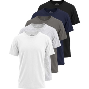 image:image5 Pack Boys Cotton T Shirts Crew Neck Plain Short Sleeve Tops Kids TeensSet 10