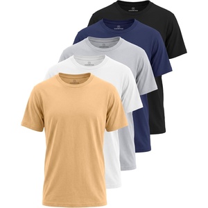 image:image5 Pack Boys Cotton T Shirts Crew Neck Plain Short Sleeve Tops Kids TeensSet 4