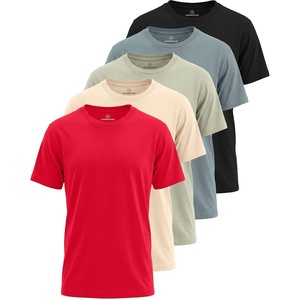 image:image5 Pack Boys Cotton T Shirts Crew Neck Plain Short Sleeve Tops Kids TeensSet 6