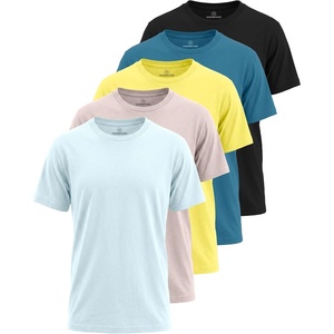 image:image5 Pack Boys Cotton T Shirts Crew Neck Plain Short Sleeve Tops Kids TeensSet 7