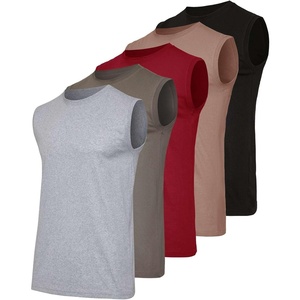 image:image5 Pack Mens Cotton Tank Tops Sleeveless Undershirts Muscle Beater Gym ShirtSet 5