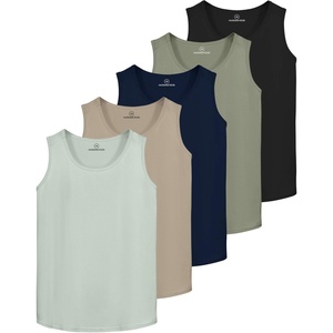image:image5 Pack Mens Dry Fit Muscle Tank Tops Sleeveless Gym Workout Undershirt TeeSet 2