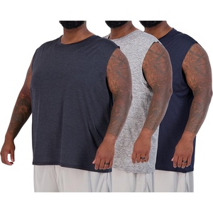 image:image5 Pack Mens Dry Fit Tank Tops Sleeveless Muscle Workout Gym Athletic ShirtBig  Tall  Set B